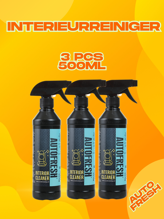 AutoFresh Interieurreiniger Set - Interior Cleaner Set - 3x 500 ml (Bundel Pack)