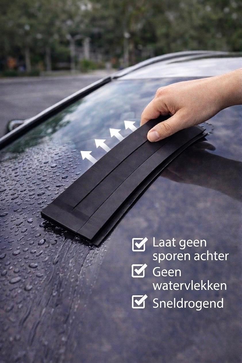 AutoFresh Premium Siliconen Auto Wateraftrekker – Lakvriendelijk – Streeploos Drogen – Sneldroog Trekker voor Auto, Ramen & Douche